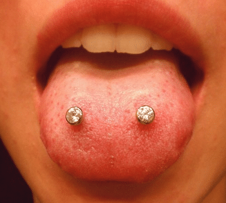 snake bite double tongue piercing