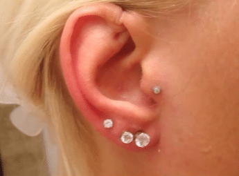 Tragus ear piercing care
